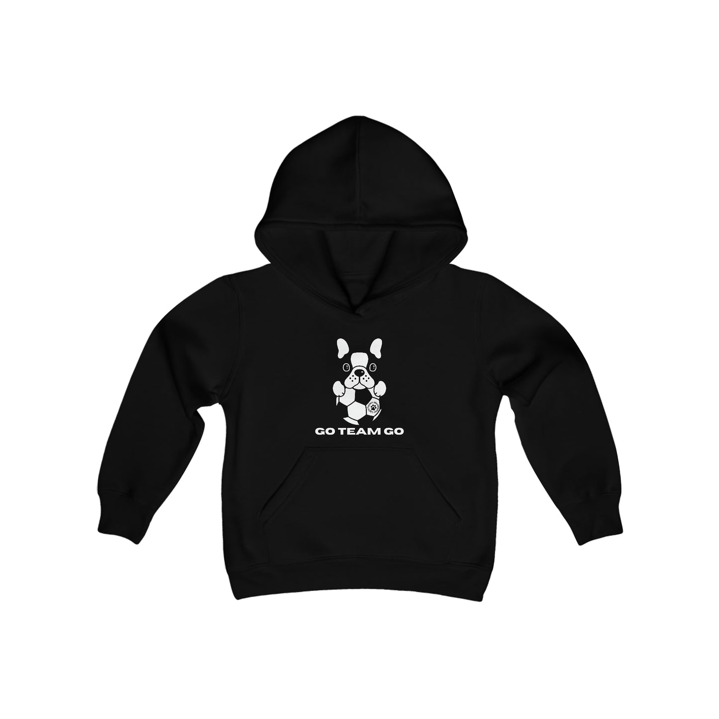Light Passers Marketplace Soccer Dog Youth Hooded Sweatshirt, Fitness, Mental Health, Simple Messages