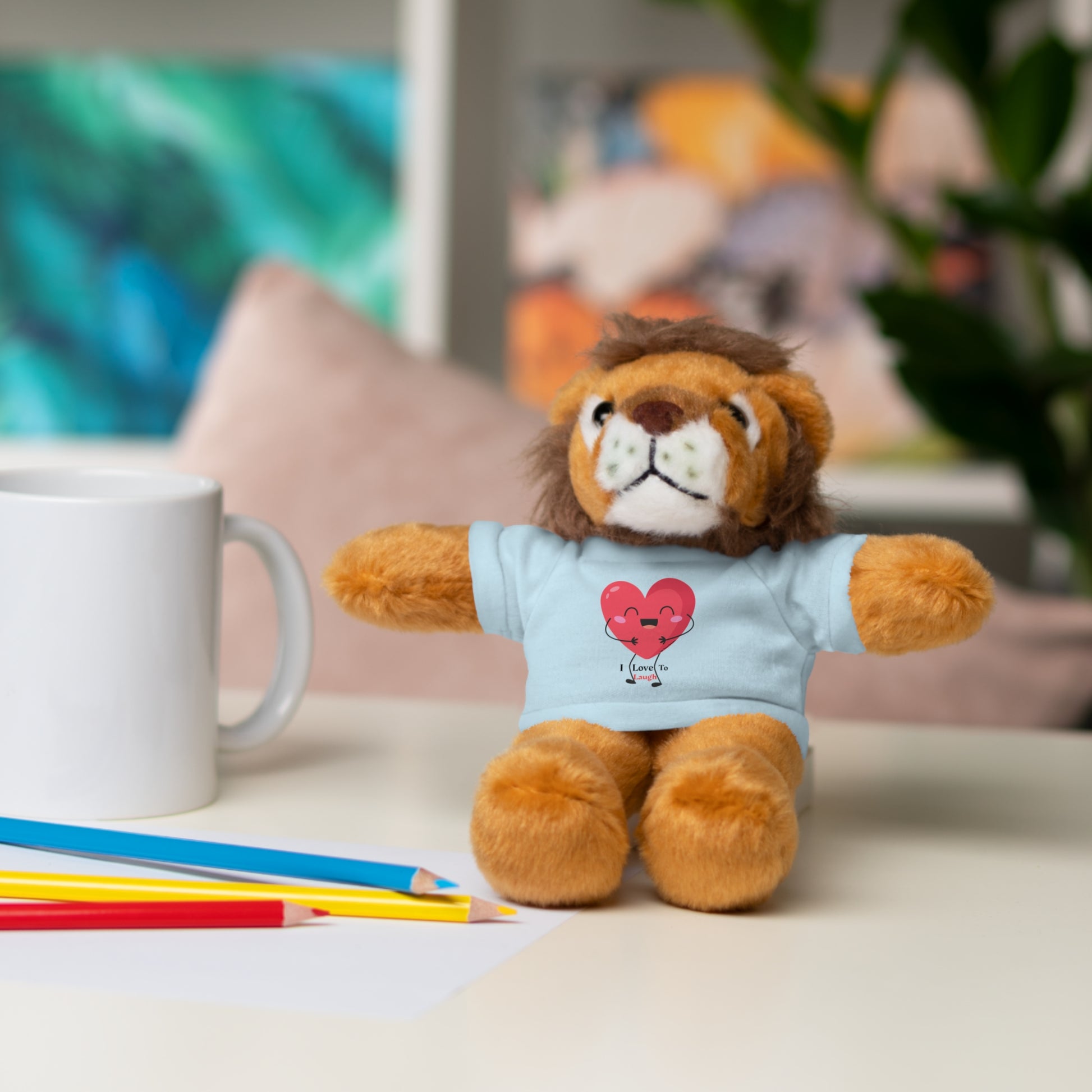 Cool Stuff Stuffies featuring a choice of six plush animals with a removable I Love to Laugh heart shirt. Perfect for gifting and creating joyful memories.
