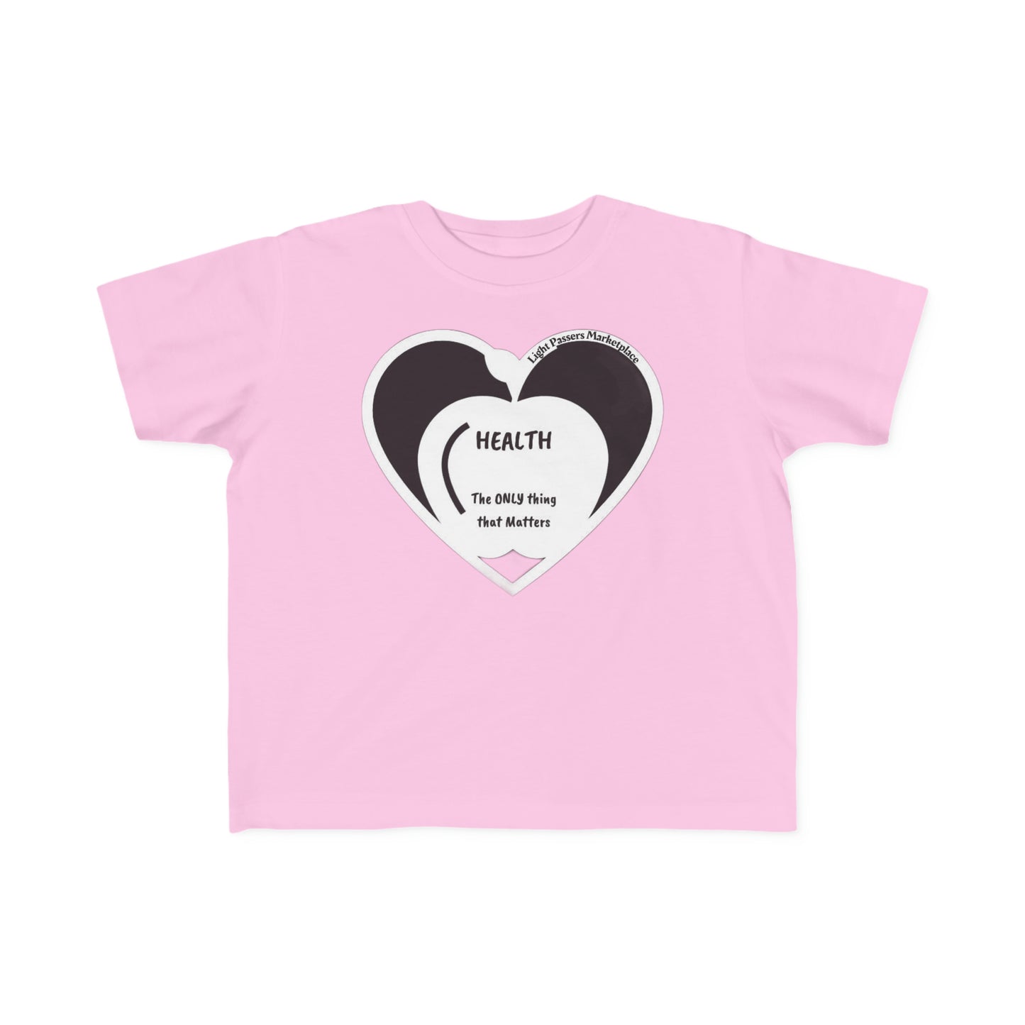LIght Passers Marketplace Apple Health Toddler Jersey T-shirts Nutrition,  Simple Messages