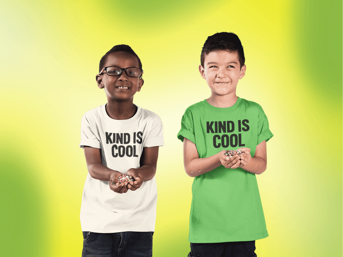 Kind Is Cool Toddler Tee — Playful Positive Message Kids Shirt