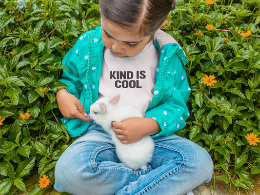 Infant Tee "Kind Is Cool" — Playful Baby Graphic Shirt, Positive Message Gift