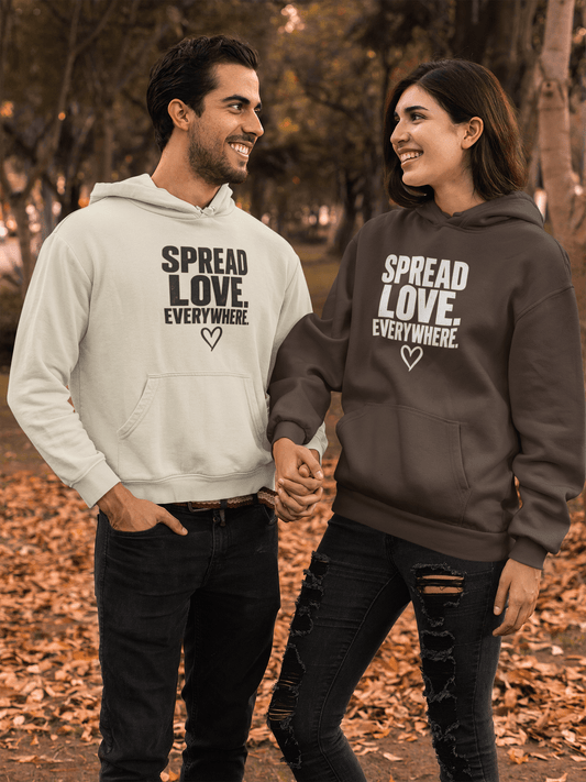 Spread Love Everywhere Adult Unisex Hoodie — Inspirational Graphic