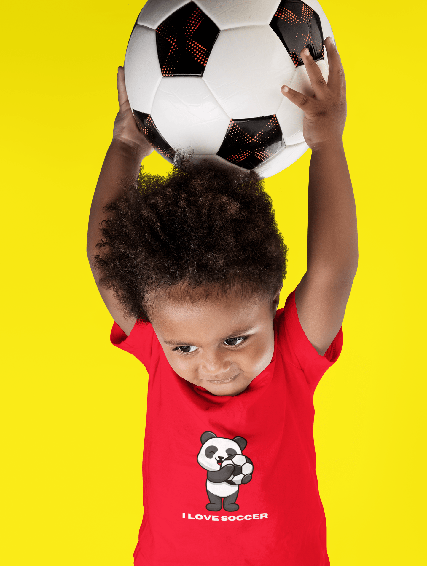 Toddler Soccer Panda T-Shirt — "I Love Soccer" Kids Tee