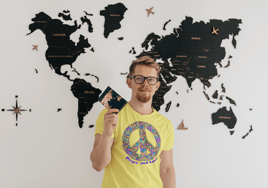 Peace Sign T-Shirt Adult Unisex— Colorful Floral 'Peace and Love' Graphic Tee