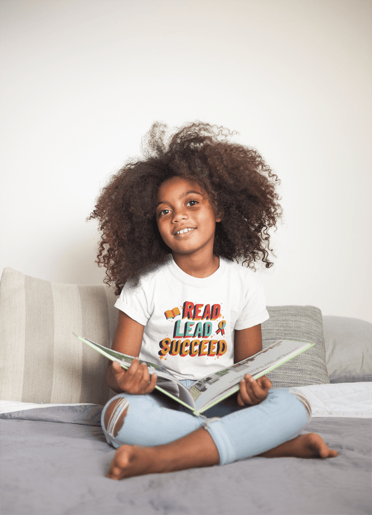 Read Lead Succeed Kids T-Shirt — Motivational Back-to-School Tee