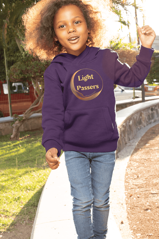 A toddler hoodie featuring a logo close-up, designed for comfort with jersey-lined hood and durable stitching. Side seam pockets for added convenience. Made of 60% cotton, 40% polyester blend.