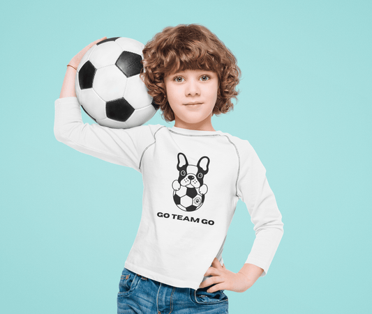 Youth Long Sleeve Soccer Dog Go Team Go