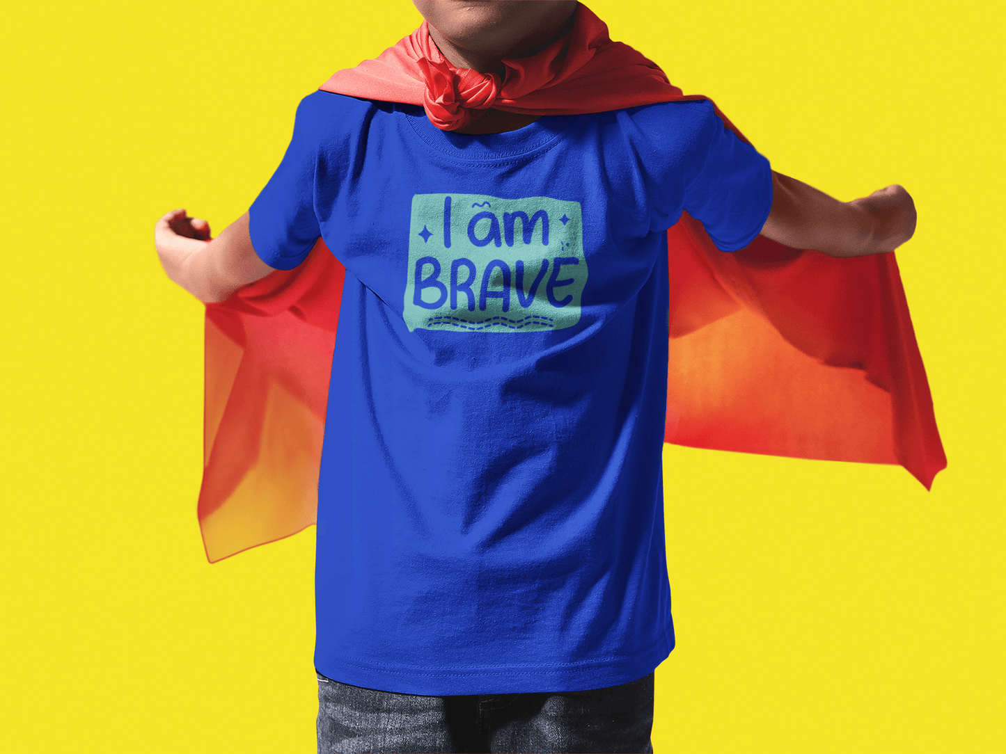 Kids Tee — Toddler "I Am Brave" Positive Affirmation Shirt