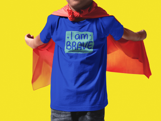 Kids Tee — Toddler "I Am Brave" Positive Affirmation Shirt