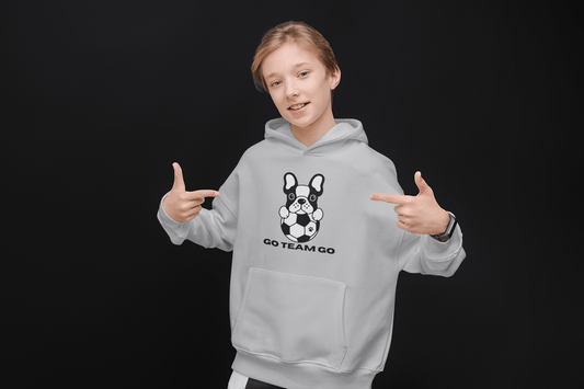 Youth Hoodie — Soccer Dog Go Team Go  Sweatshirt
