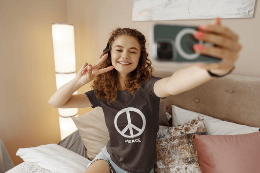 Love and Peace black or white Peace Sign Youth T-shirt