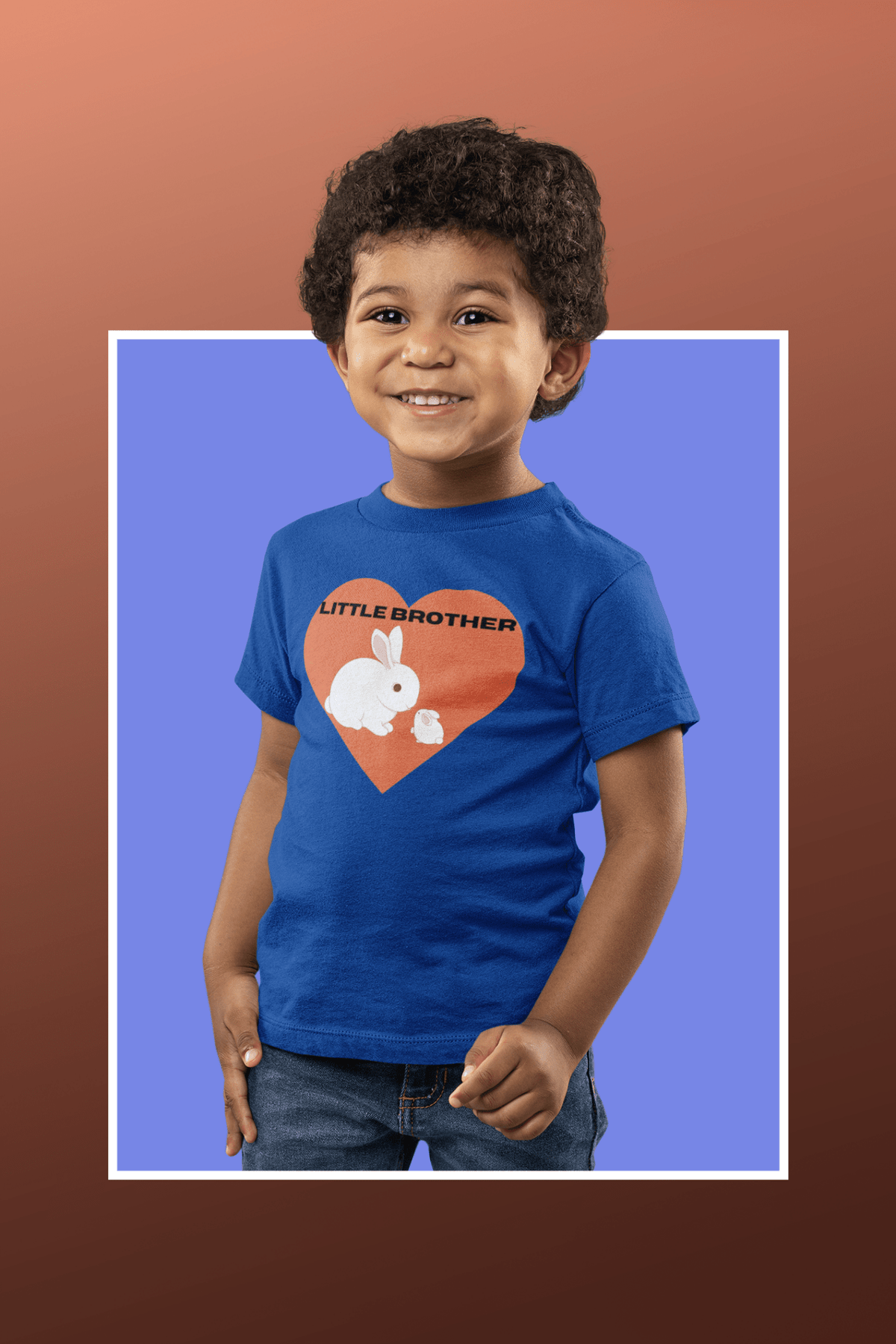 Little Brother Bunny Heart Toddler Tee
