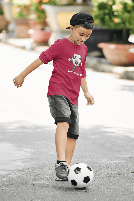 Youth Long Sleeve Soccer Ball Guy Go Team Go