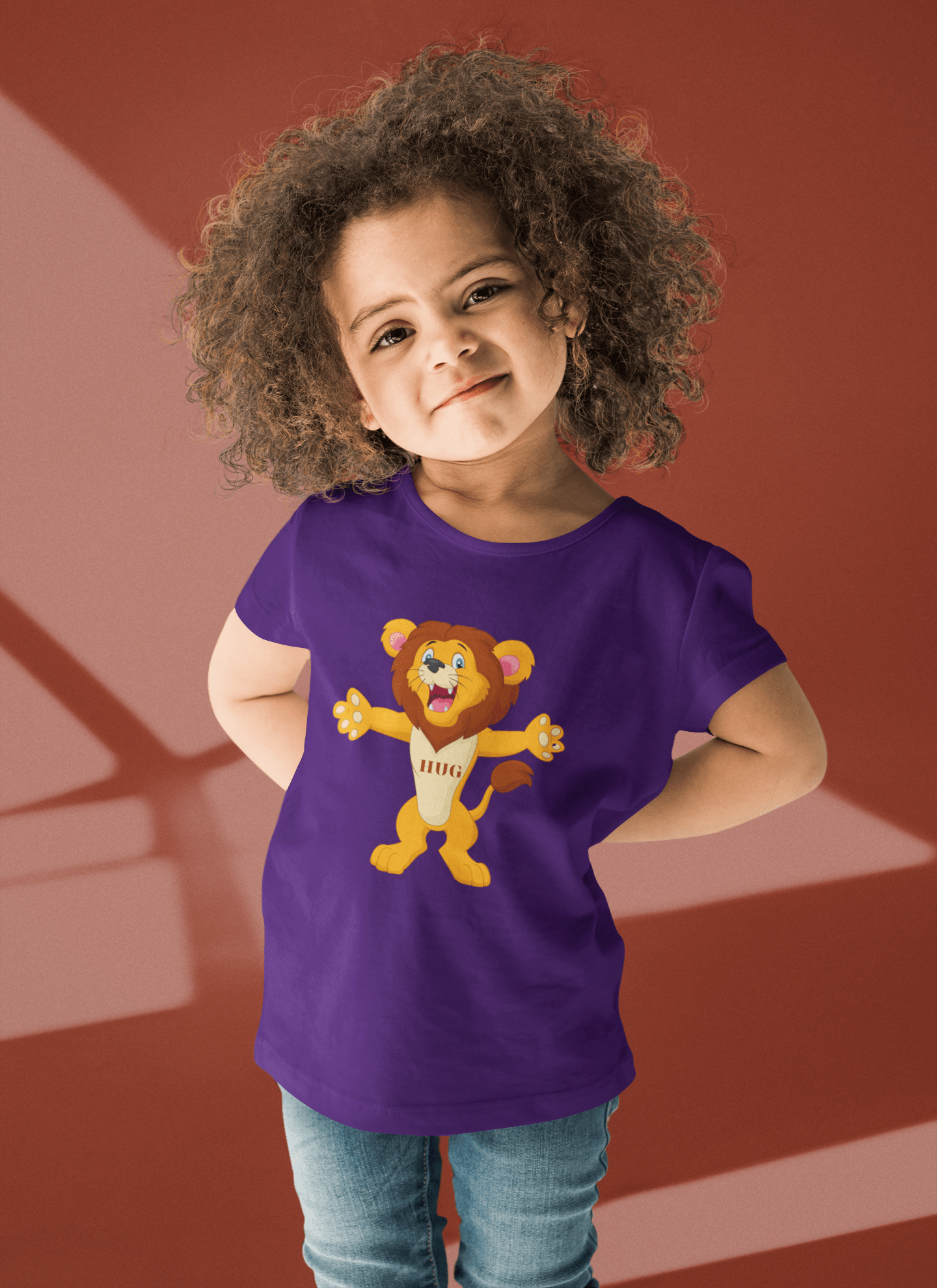 Toddler Hug Lion T-Shirt — Cute Roaring Cartoon Tee for Kids