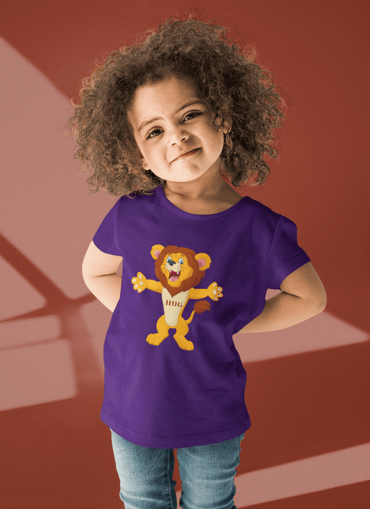 Toddler Hug Lion T-Shirt — Cute Roaring Cartoon Tee for Kids