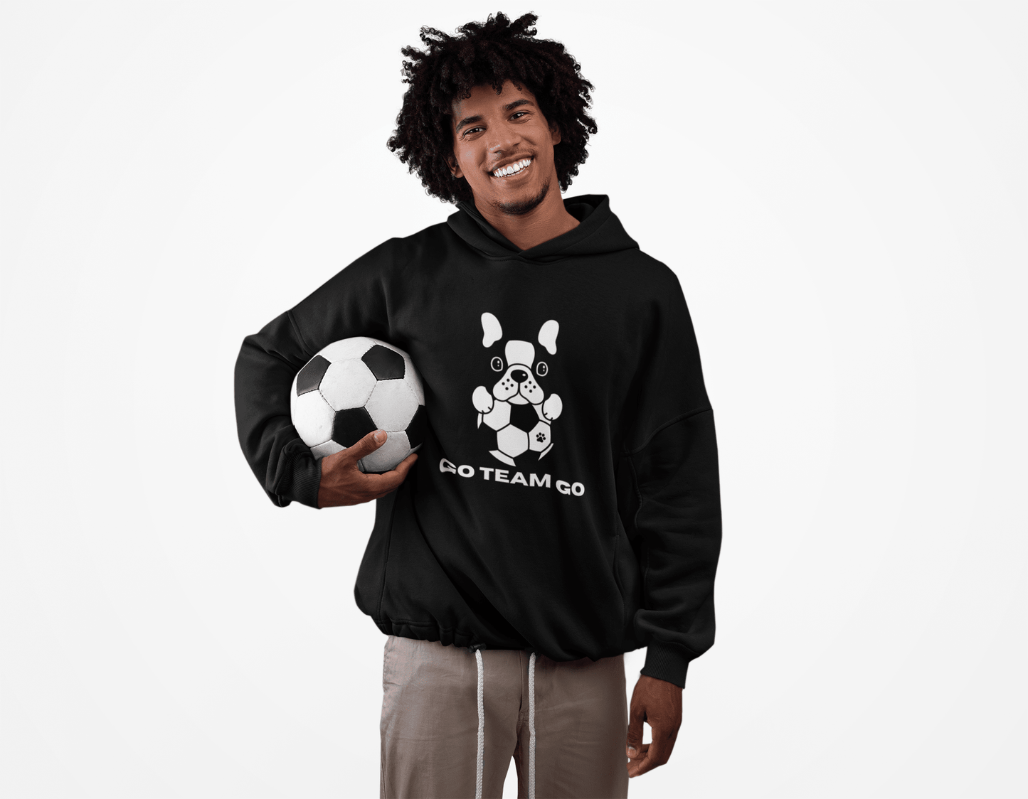Soccer Dog Team Adult Unisex Heavy Hooded Sweatshirt